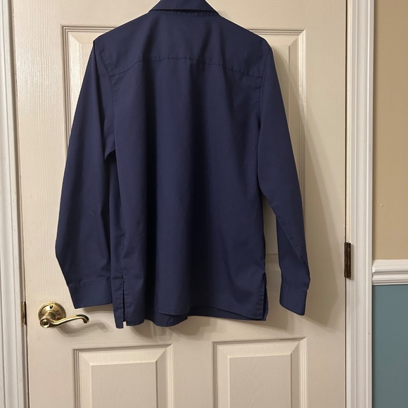 Navy Foxcroft Button Down Shirt, size 14 - Picture 2 of 5